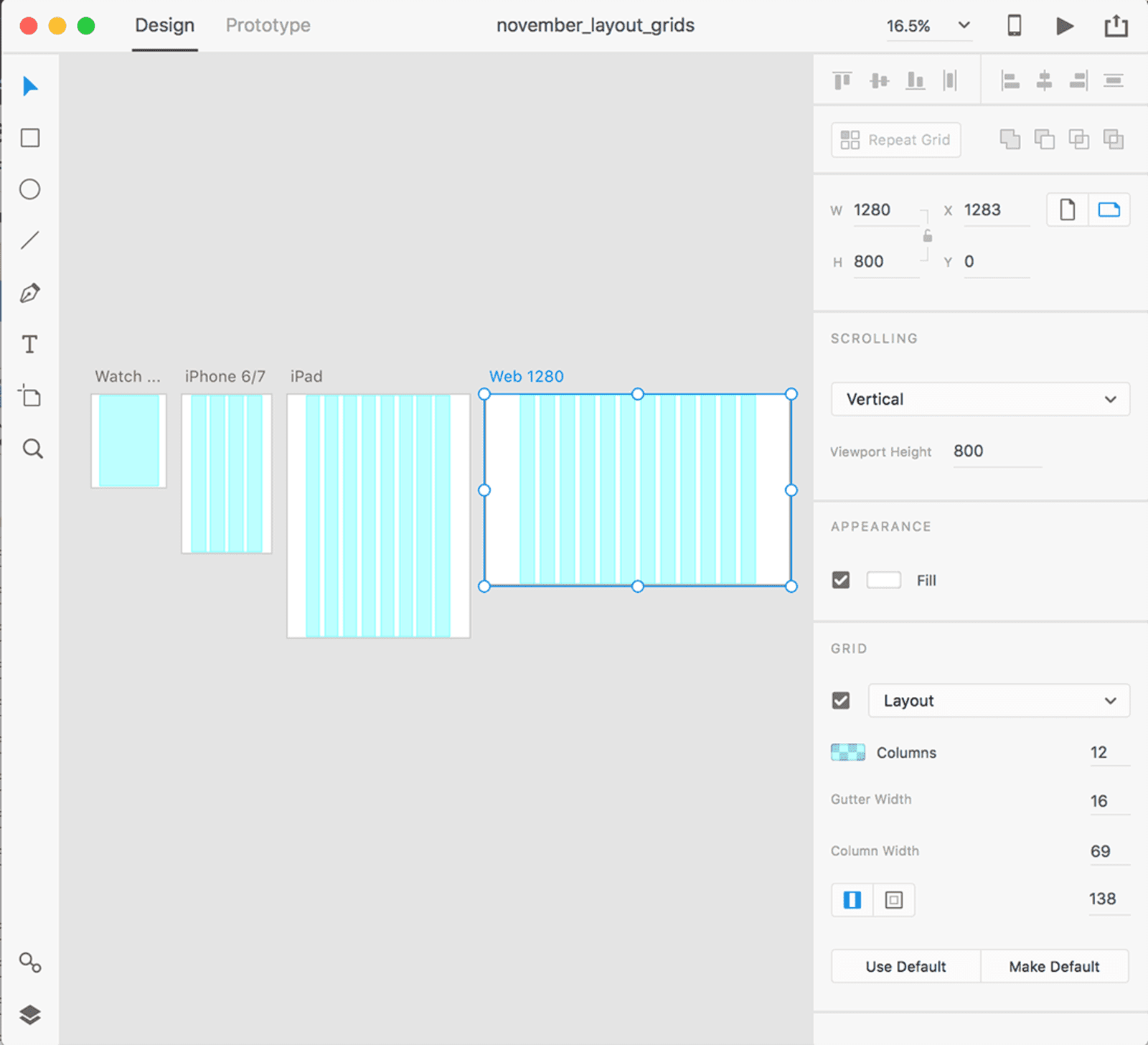 Макети сітки в Adobe XD